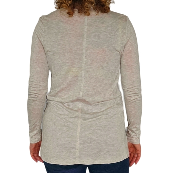 Ann Taylor Wool Modal Creme Open Cardigan Long Sleeve Size Small - Picture 2 of 4